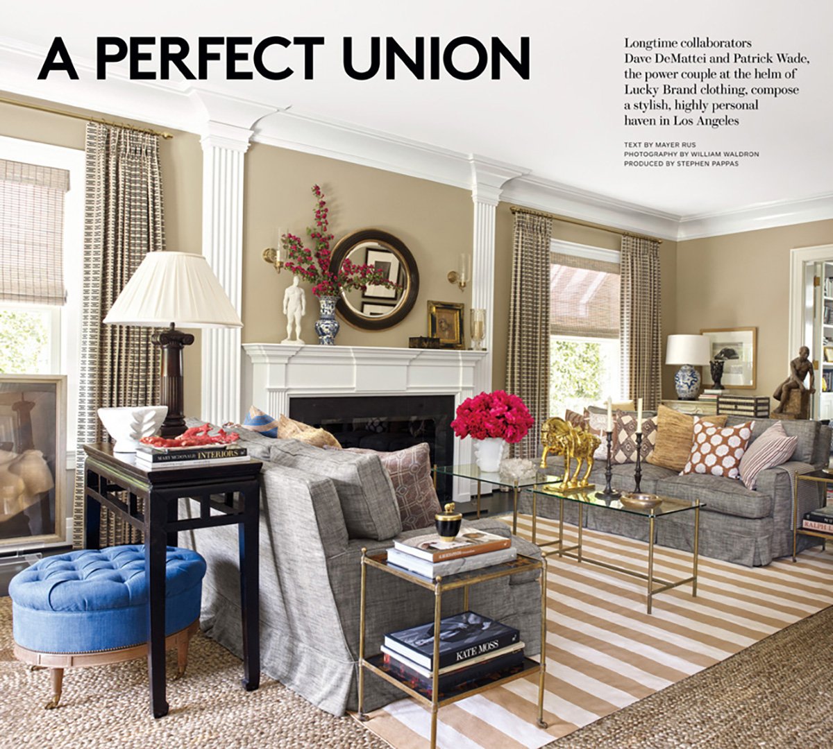 Architectural Digest feature, interior by Stephen Pappas Interiors