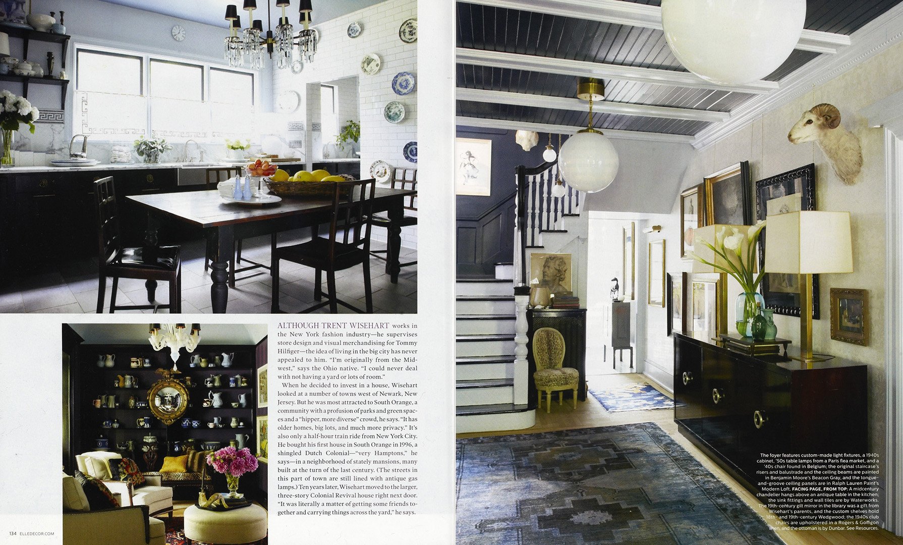 Elle Decor feature, interior by Stephen Pappas Interiors