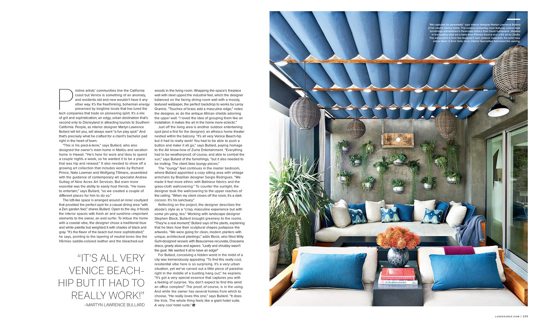 Luxe Interiors + Design feature, interior by Stephen Pappas Interiors