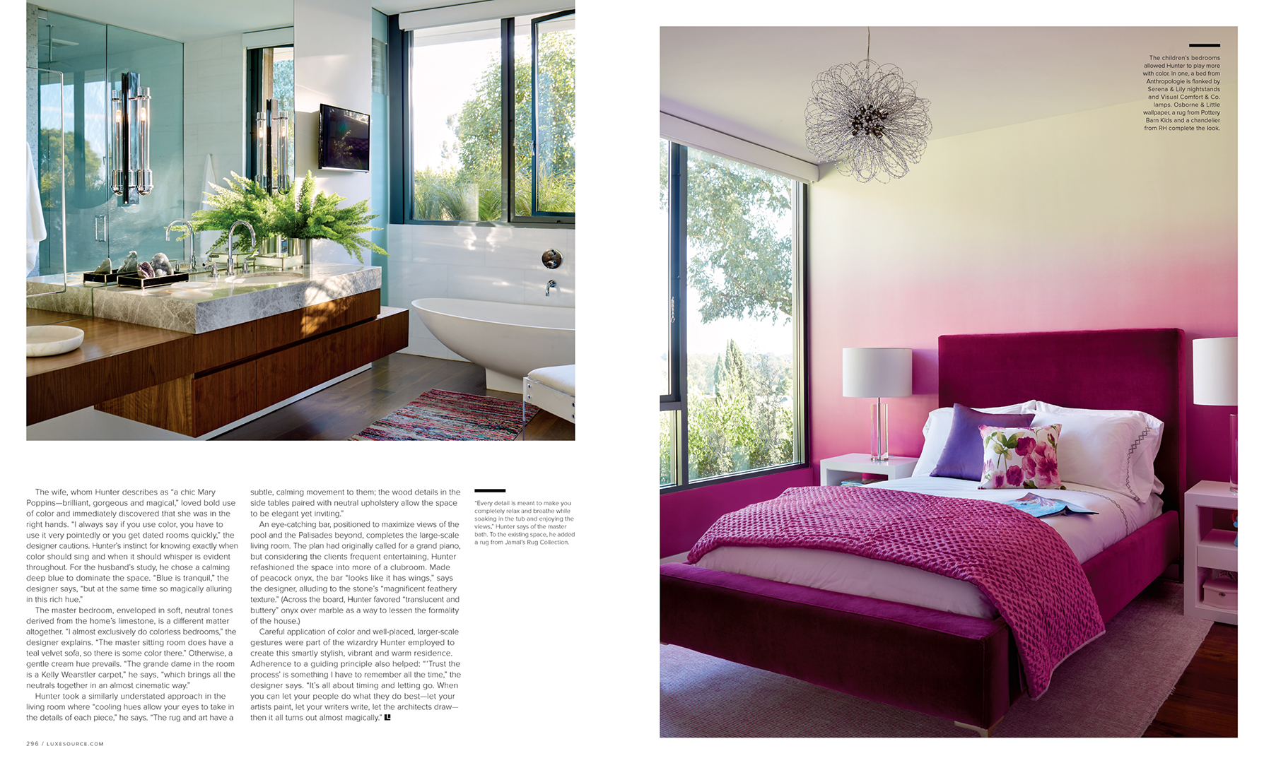 Luxe Interiors + Design feature, interior by Stephen Pappas Interiors