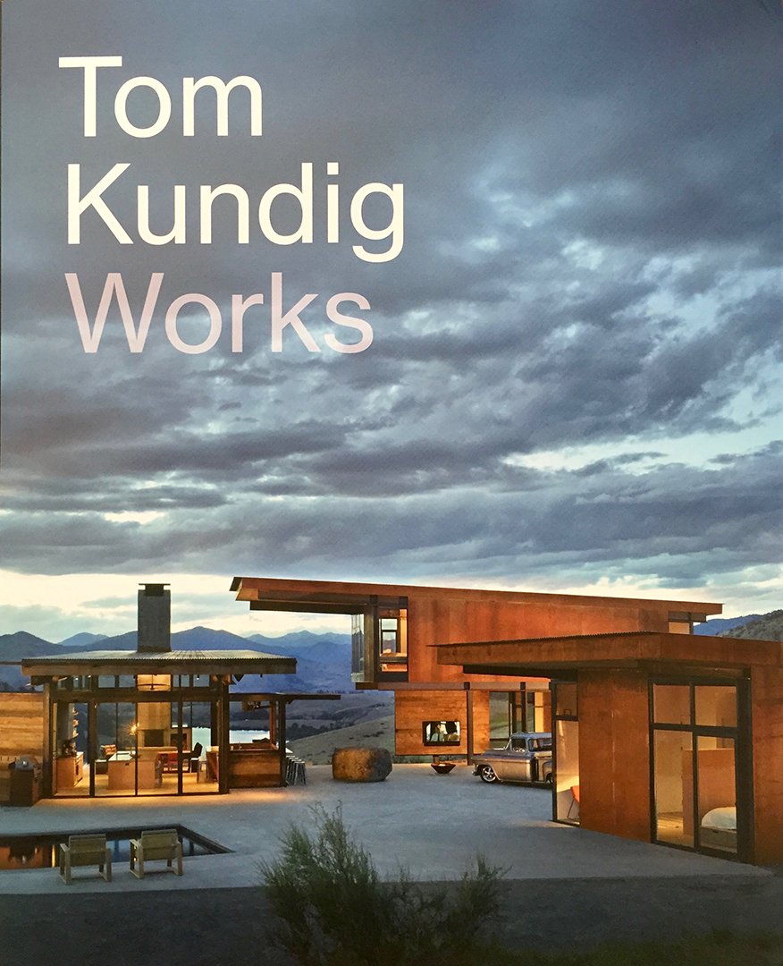 Book cover and overview of Tom Kundig Sawmill House in Tehachapi, California, featuring minimalist furnishings and curated accessories, styled by Stephen Pappas Interiors for Princeton Architectural Press book "Tom Kundig Works"